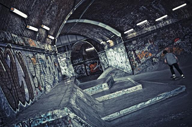 Graffiti Covered Skatepark