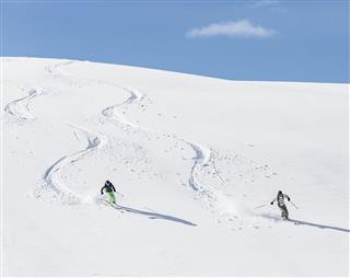 Skiing On Powder Snow