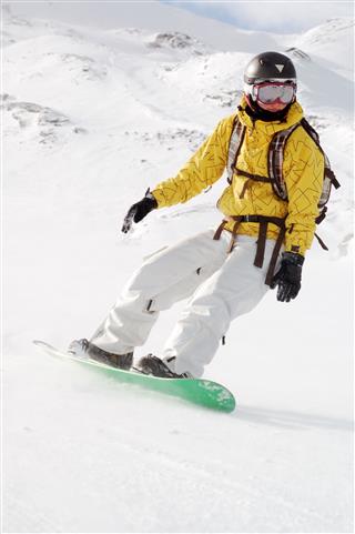 Snowboarding At Ski Slope