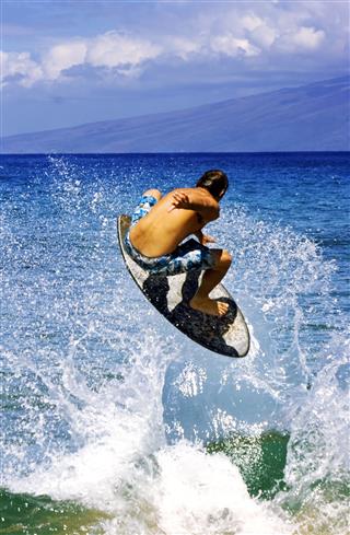 Surfer In Action