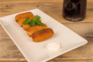 Freshly Fried Croquettes A Spanish Tapa