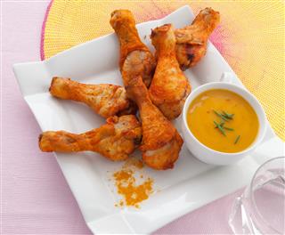 Baked Chicken Legs With Curry Sauce