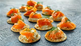 Smoked Salmon And Soft Cheese Canapes