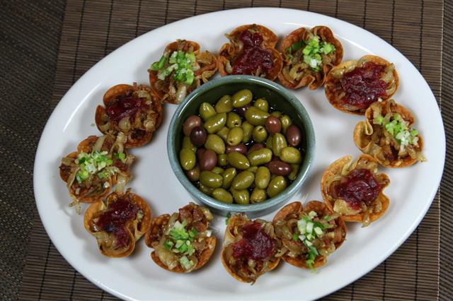 Appetizer Cups And Olives