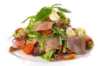 Fresh Salad With Boiled Tongue