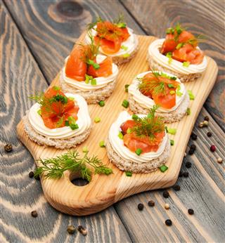 Canape With Salmon