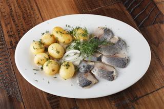 Herring Fish With Young Potato