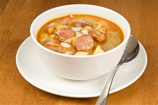 Romano Bean Soup With Sweet Sausages