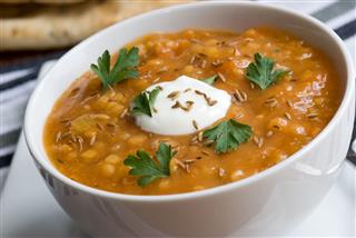 Vegetable Soup With Sour Cream