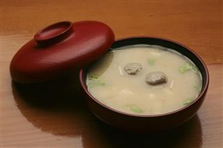 Sardine Dumplings White Miso Soup
