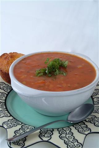 Vertical Shot Of Soup