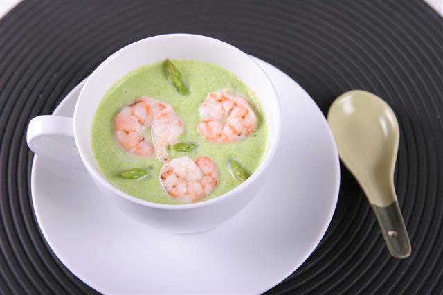 Asparagus Shrimp Soup