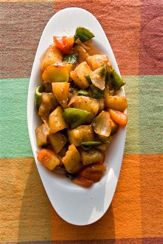 Fried Potatoes With Vegetables