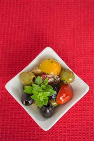 Antipasti Salad With Mozzarella And Olives