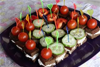 Canapes With Vegetables