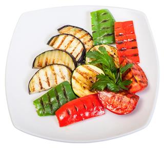 Grilled Vegetables On The Plate