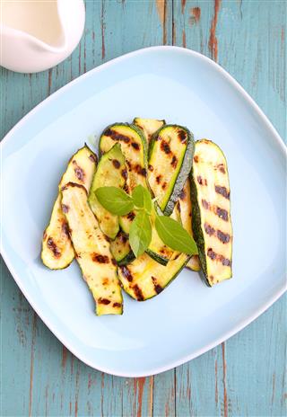 Zucchini Grilled With Basil