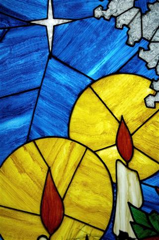 Candles In Stained Glass
