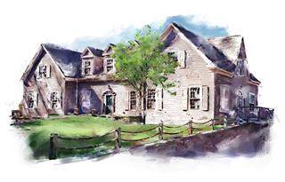 House Watercolor Painting