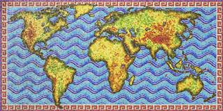 The World Map Mosaic Tile