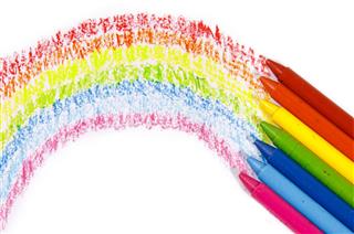 Crayon Drawing Of Colorful Rainbow