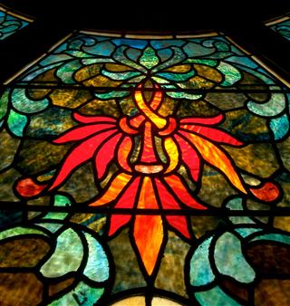 Antique Stained Glass In Sanctuary