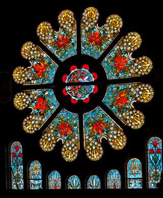Ornate Antique Stained Glass Window