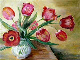 Oil Painted Tulip