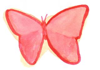 Painted Watercolor Butterfly
