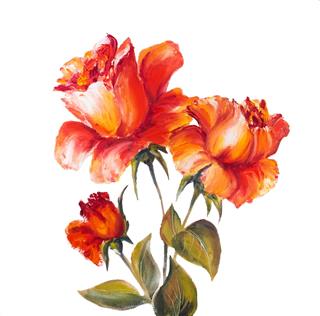 Oil Painting Of Roses