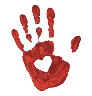 Handprint With Heart