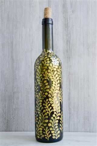 Wine Bottle Art Painting