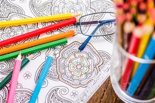 Relaxing With Adult Coloring Book