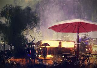 Rainy Night Painting
