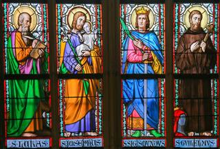 Stained Glass Roman Catholic Saints