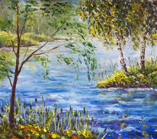 River Oil Painting