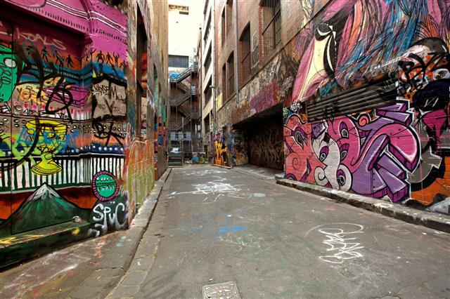 Graffiti Covered Alley