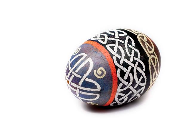 Easter Egg With Celtic Drawing