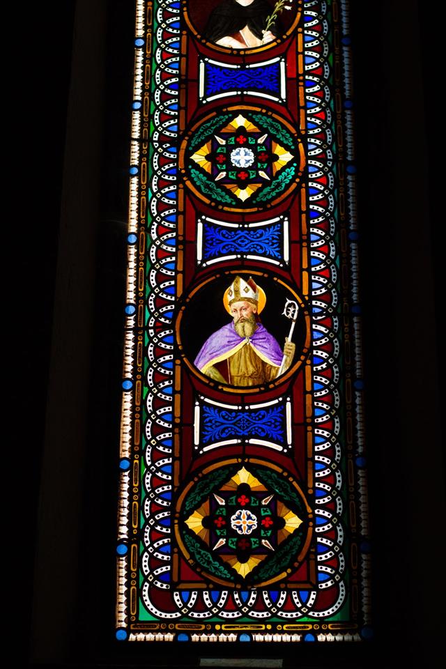 Stained Glass Window In Gothic Cathedral