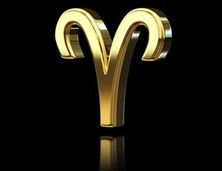 Gold Aries Sign