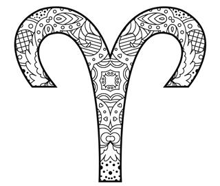 decorative zodiac sign Aries