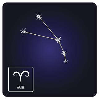 Aries constellation and zodiac sign