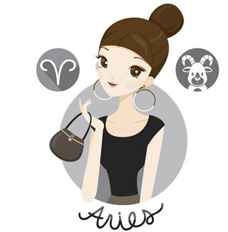 Woman With Aries Zodiac Sign