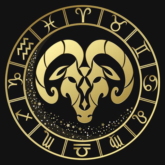 Golden Aries zodiac sign