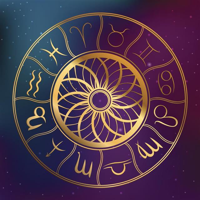 astrology concept horoscope with zodiac signs