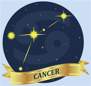 Constellation and zodiac sign cancer
