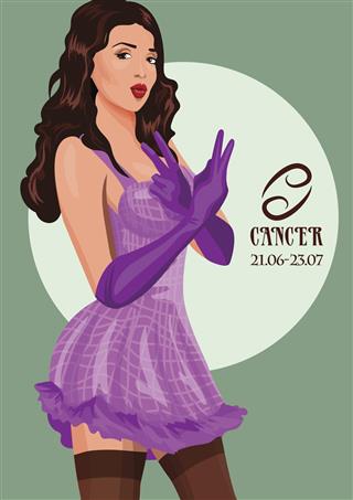 Woman with cancer astrological sign