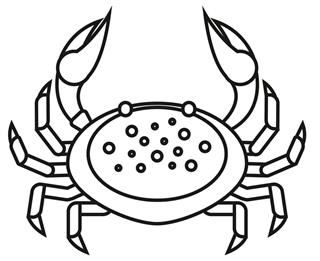 Crab cancer zodiac symbol