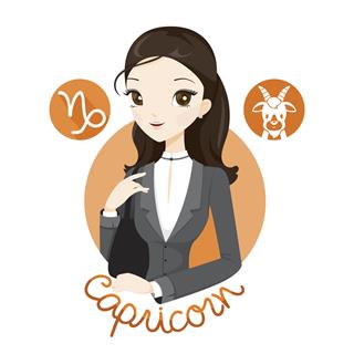 Woman With Capricorn Zodiac Sign