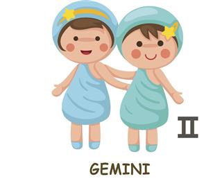 Twins with gemini zodiac sign